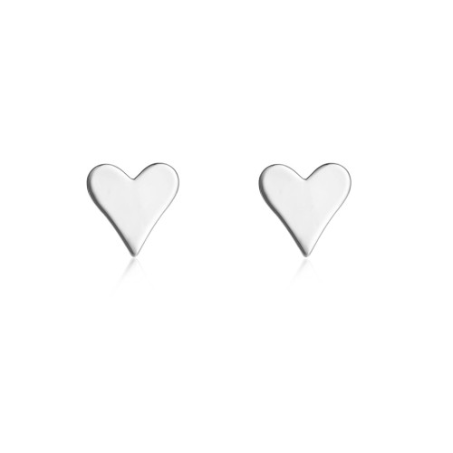 copy of White heart stud earrings