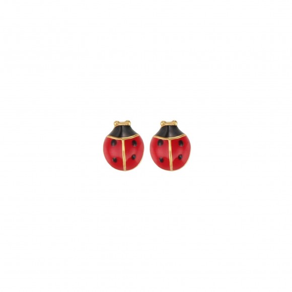 Ladybug shaped stud earrings