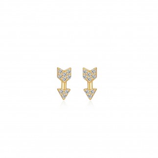 Zircons arrow stud earrings