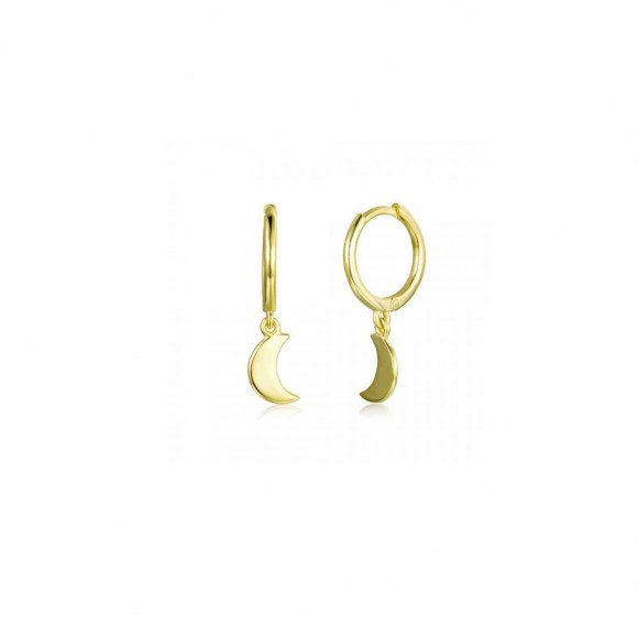 Moon hoop earrings