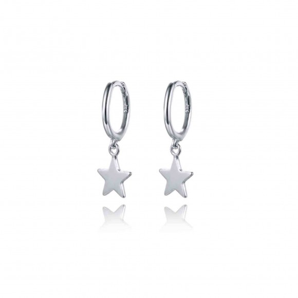 Star hoop earrings