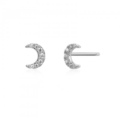 Moon zircon stud earrings