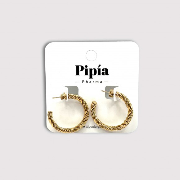 Pendientes Semiaro Nudo de Oro