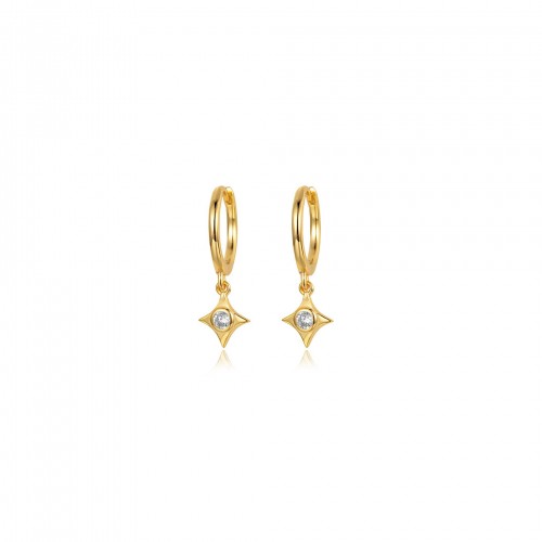 Aros Chispa Circonita Blanca