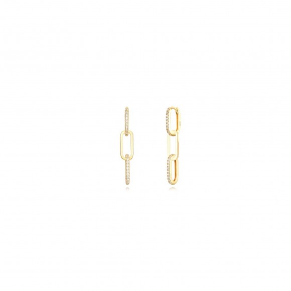 copy of Mallow chain and flower hoop earrings