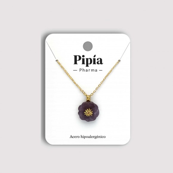Collar Plumeria Morado