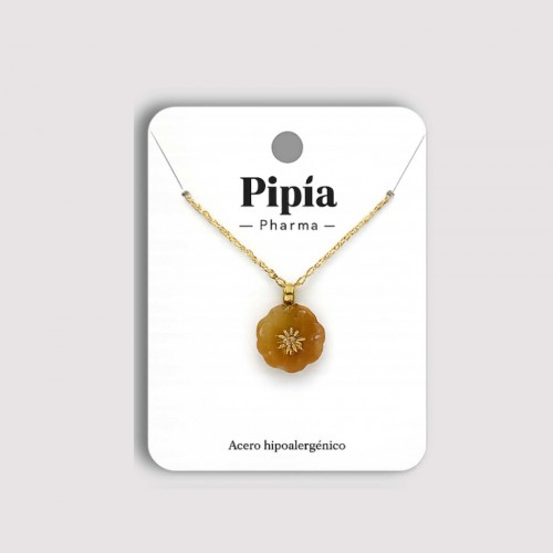 Collar Plumeria Tostado