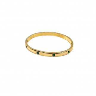 Pulsera Plana Piedras Verdes PVL12.90€. PVP 24,90€