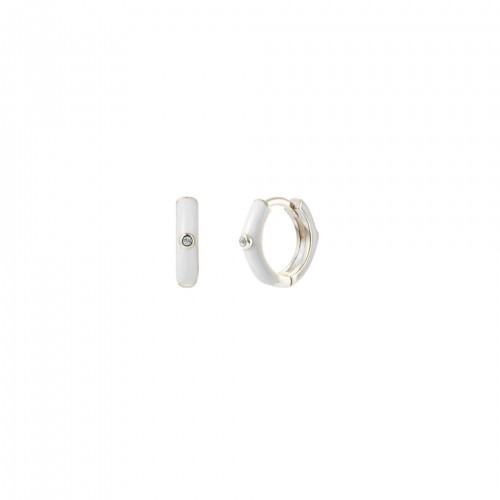 White malibu hoop earrings