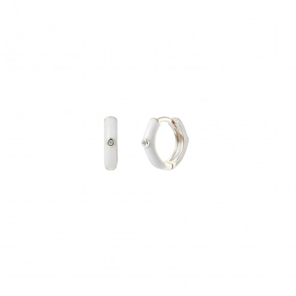 White malibu hoop earrings