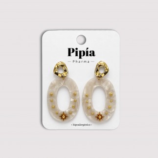 Pendientes Carey Blanco