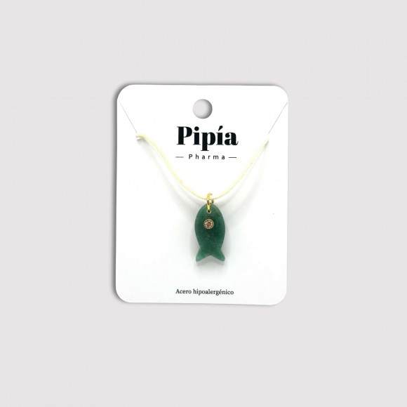 Collar Pez Piedra Verde