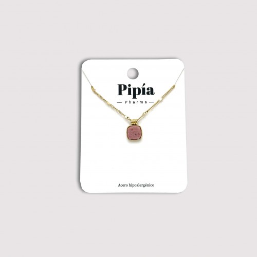 Collar Piedra Balinesa Rosa