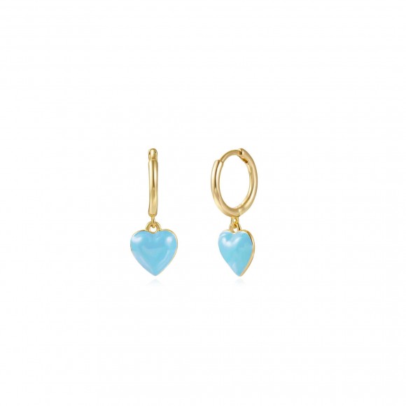 Aros Corazon Celeste