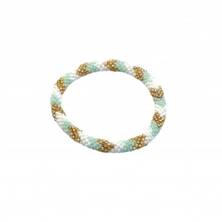 Pulsera Cancún Turquesa, dorado y blanco  - PVL: 9.50€...