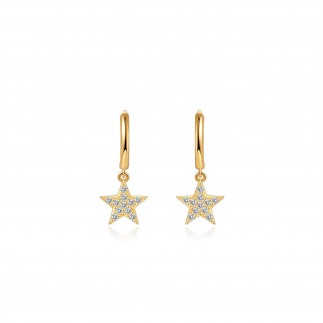 Aros Estrella Circonita Blanca