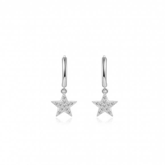 Aros Estrella Circonita Blanca