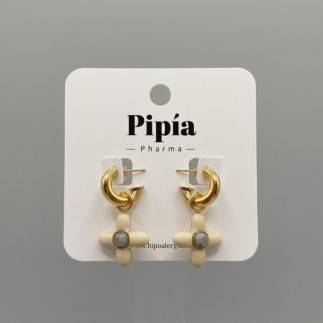 Pendientes Flor Vainilla