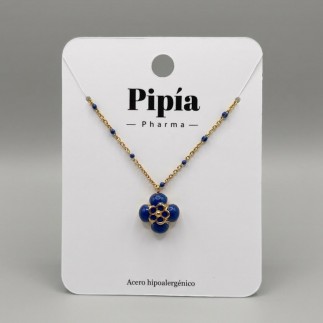 Collar Flor Azul