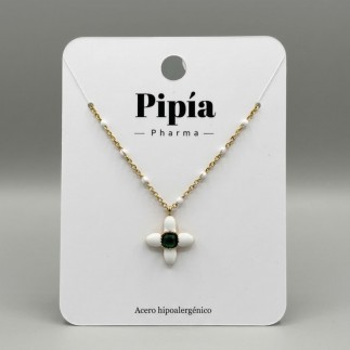 Collar Flor Blanco