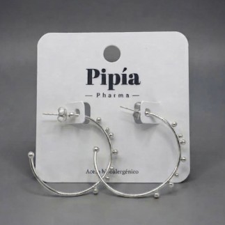 Pendientes Semiaro Bolitas Plata
