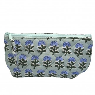 Neceser Estampado Flores Azul M