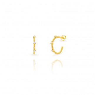 Aros Semi con circonita blanca