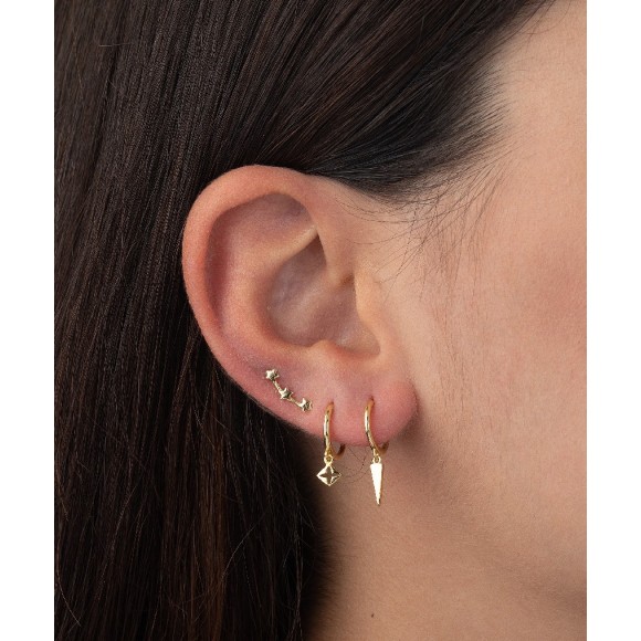 Pendientes trío estrellas